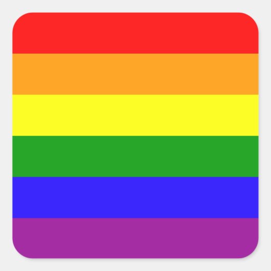 Rainbow Pride stickers - afgerond (Voorkant)