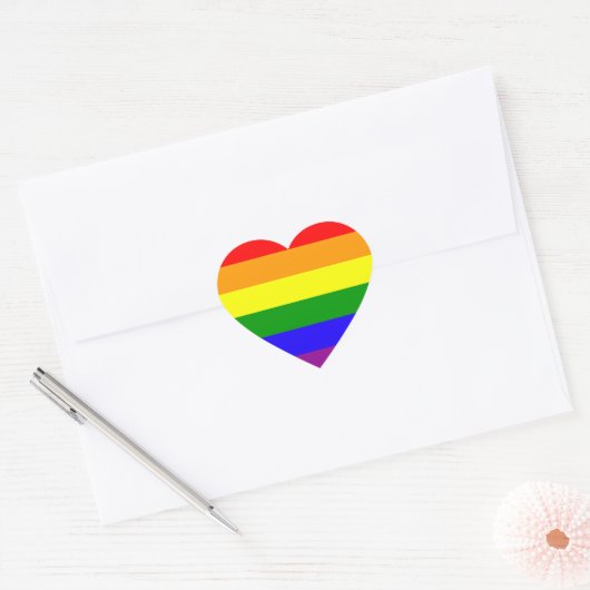 Rainbow Pride stickers - hart (Envelop)