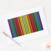 Rainbow pride streepjescode rechthoekige sticker (Envelop)