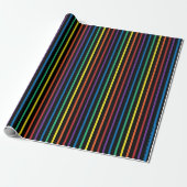 Rainbow Pride Stripe Wrapping Paper Cadeaupapier (Uitgerold)