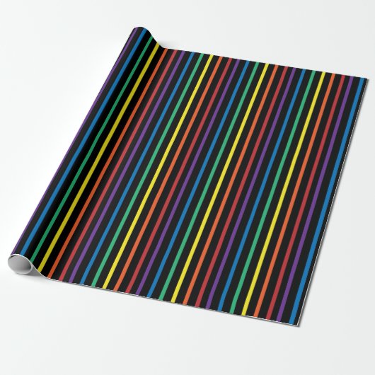 Rainbow Pride Stripe Wrapping Paper Cadeaupapier (Uitgerold)