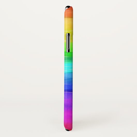 Rainbow Pride Stripes Waterverf Fun Initiaal Naam Case-Mate iPhone Case (Achterkant / rechts)