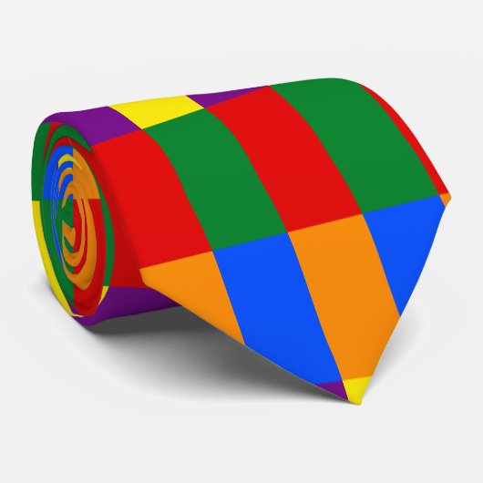 Rainbow Pride Stropdas (Opgerold)