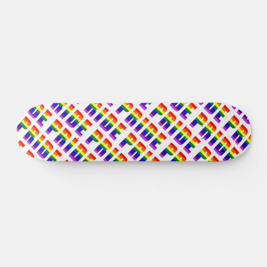 Rainbow Pride Text Art Skateboard (Horizontaal)