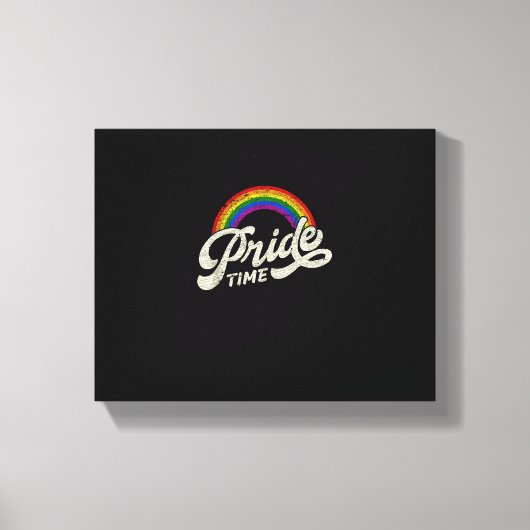 Rainbow, Pride Time, LHBT-Tanktop Canvas Afdruk (Voorkant)