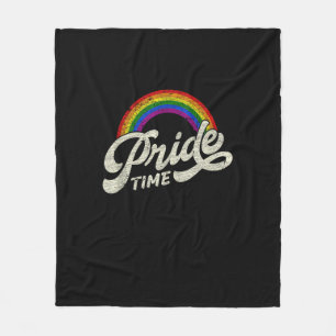 Rainbow, Pride Time, LHBT-Tanktop Fleece Deken