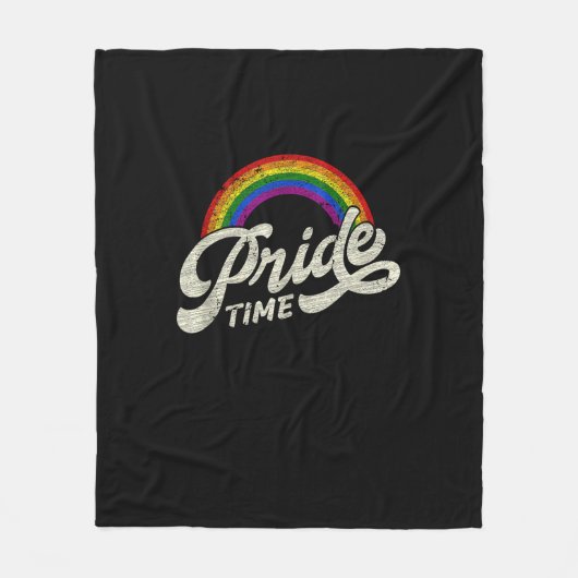 Rainbow, Pride Time, LHBT-Tanktop Fleece Deken (Voorkant)
