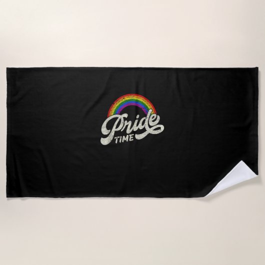 Rainbow, Pride Time, LHBT-Tanktop Strandlaken (Voorkant)