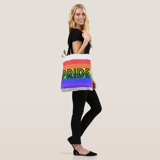 Rainbow Pride Tote Bag (Op model)