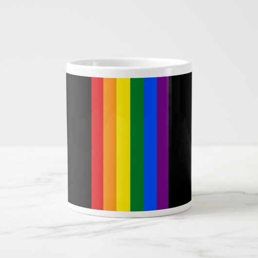 Rainbow Pride Two-Tone Coffee Mok (Voorkant)