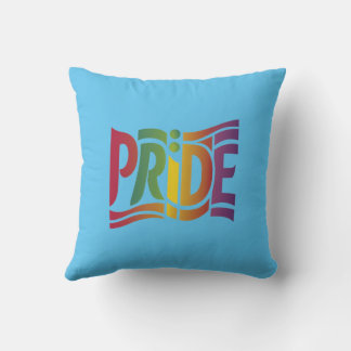 Rainbow Pride Typographic - Bold LGBTQ+ Statement Kussen