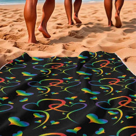 Rainbow Pride Valentine  Strandlaken