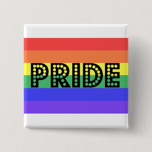 Rainbow Pride Vierkante Button 5,1 Cm (Voorkant)