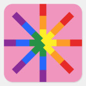 Rainbow Pride Vierkante Sticker (Voorkant)
