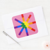 Rainbow Pride Vierkante Sticker (Envelop)