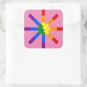 Rainbow Pride Vierkante Sticker (Tas)