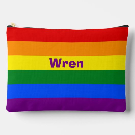 Rainbow Pride Vlag Naam of Monogram Etui (Voorkant)