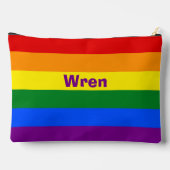 Rainbow Pride Vlag Naam of Monogram Etui (Achterkant)