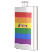 Rainbow Pride Vlag Naam of Monogram Flacon (Links)