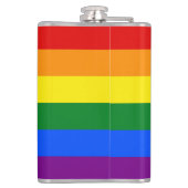 Rainbow Pride Vlag Naam of Monogram Heupfles (Achterkant)
