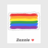 Rainbow Pride Vlagverf Strepen Sticker (Vel)
