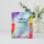 RAINBOW PRIDE WEDDING INVITATION Ink LeahG (Staand voorkant)