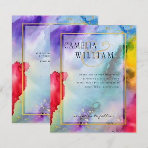 RAINBOW PRIDE WEDDING INVITATION Ink LeahG