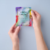 RAINBOW PRIDE WEDDING INVITATION Ink LeahG Flyer (Hand)