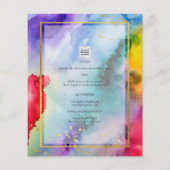 RAINBOW PRIDE WEDDING INVITATION Ink LeahG Flyer (Achterkant)