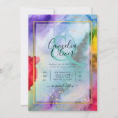 RAINBOW PRIDE WEDDING INVITATION Ink LeahG Kaart (Voorkant)