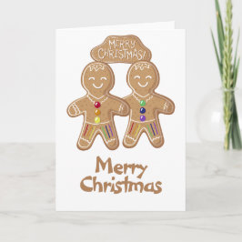 Rainbow Pride Whimsical-kerstmannen Feestdagen Kaart
