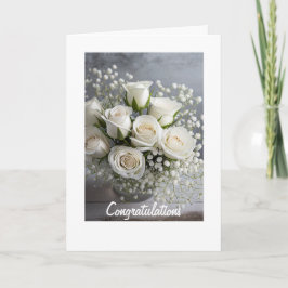 Rainbow Pride White Roses Bruiloft Kaart
