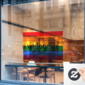 Rainbow Pride Window Cling Raamsticker (Cafe Raam)