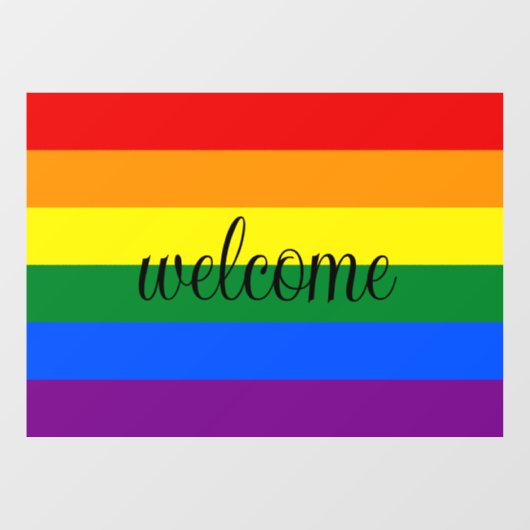 Rainbow Pride Window Cling Raamsticker (Vel)