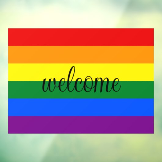 Rainbow Pride Window Cling Raamsticker (Vel 3)
