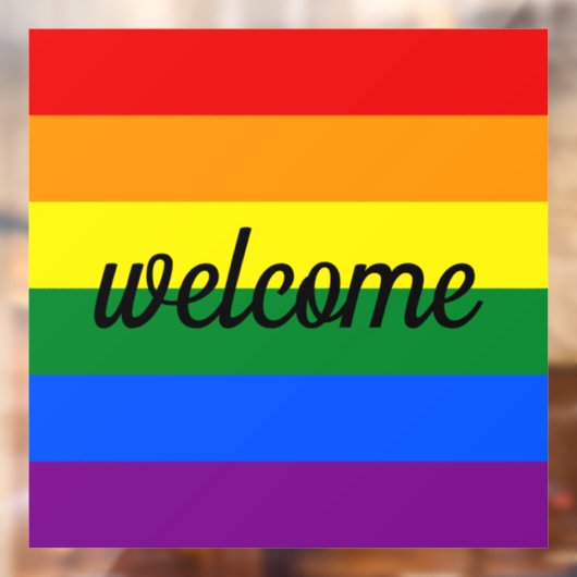Rainbow Pride Window Cling Raamsticker (Vel 2)