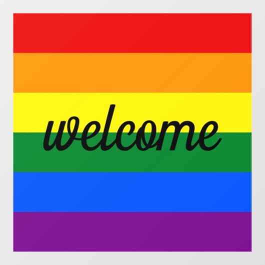 Rainbow Pride Window Cling Raamsticker (Vel)