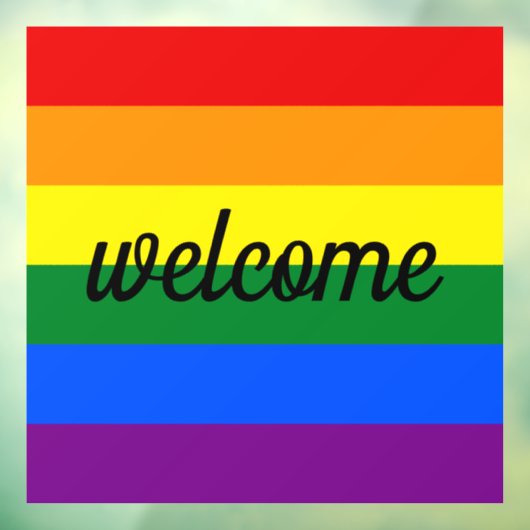 Rainbow Pride Window Cling Raamsticker (Vel 3)