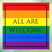 Rainbow Pride Window Cling Raamsticker (Vel 3)