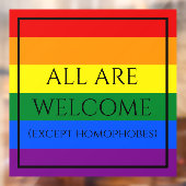 Rainbow Pride Window Cling Raamsticker (Vel 2)
