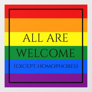 Rainbow Pride Window Cling Raamsticker