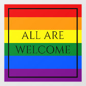 Rainbow Pride Window Cling Raamsticker (Vel)