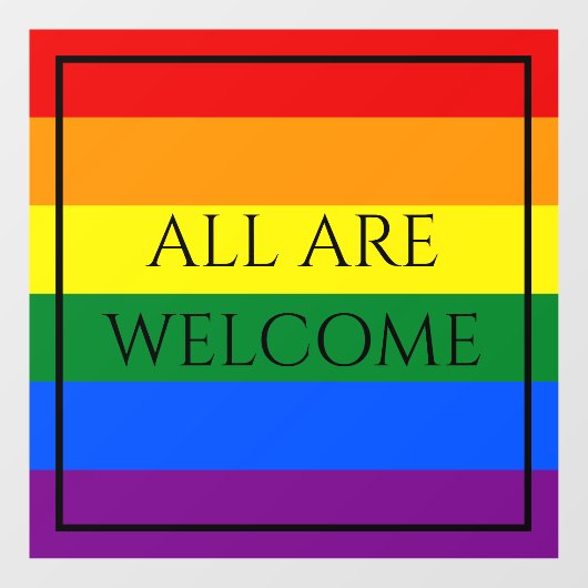 Rainbow Pride Window Cling Raamsticker (Vel)