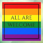 Rainbow Pride Window Cling Raamsticker (Vel 3)