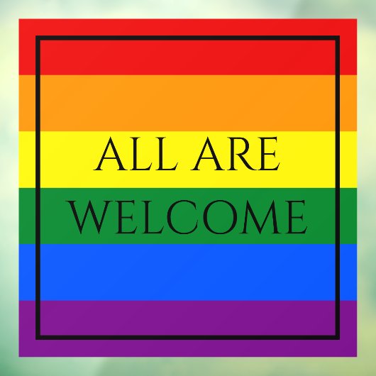 Rainbow Pride Window Cling Raamsticker (Vel 3)