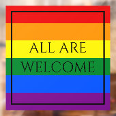 Rainbow Pride Window Cling Raamsticker (Vel 2)