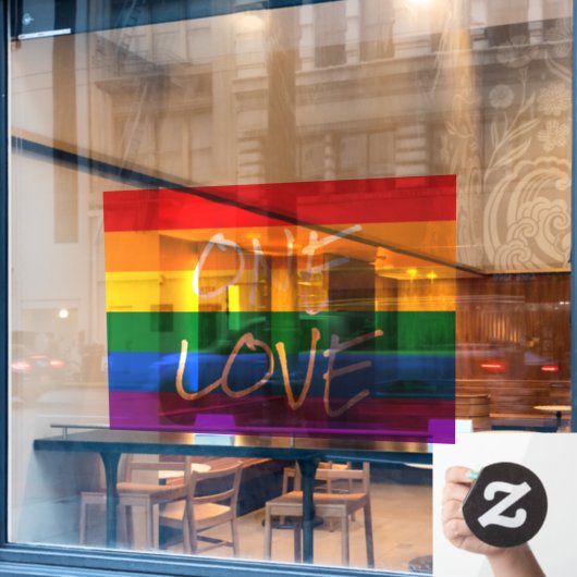 Rainbow Pride Window Cling Raamsticker (Cafe Raam)