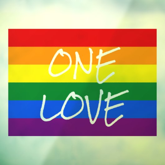 Rainbow Pride Window Cling Raamsticker (Vel 3)