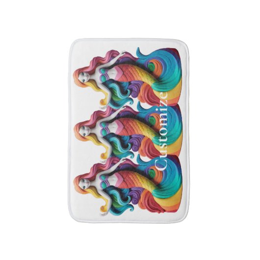 Rainbow Pride Zeemeermin Thunder_Cove Badmat (Voorkant Verticaal)