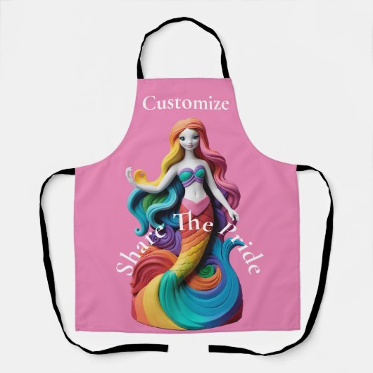 Rainbow Pride Zeemeermin Thunder_Cove Schort (Voorkant)